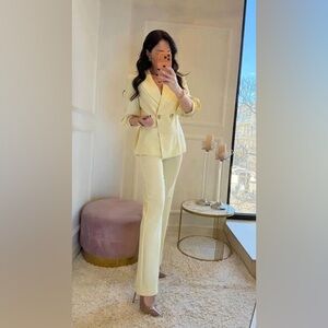 ZARA TEXTURED STRAIGHT LEG PANTS